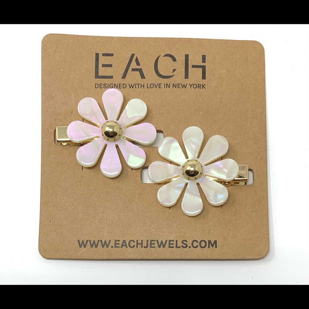 EACH JEWELS Flower Hair Clips 4 Pack